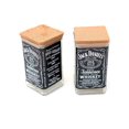 thumbnail image 1 of WASABOTTLE Repurposed Jack Daniels Whiskey Bottle Stash Storage Jars Cork Lids for Sugar | Flour | Lentil | Coffee | Pasta | Stash - JD Bourbon Bottle (Set of 2 + Engraving)750ml, 1 of 5