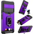 thumbnail image 1 of ORUYROP for Google Pixel 7 Case,Multi-Functional Pixel 7 Wallet Case with Card Holder,Sliding Camera Cover & Ring Holder Magnet Kickstand Protective Phone Case for Google Pixel 7 5G(2022),Purp, 1 of 7