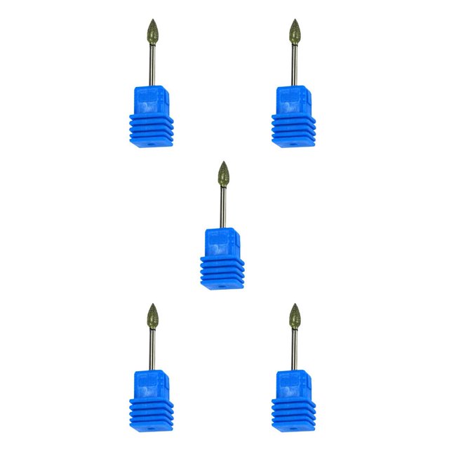 QualitChoice Ceramic Nail Grinding Drill Bit Gel Removal Manicure Polishing Tool No.14 5Set