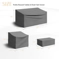 thumbnail image 3 of Housses pour Meubles de Patio pour Ensemble de Meubles 4 Pcs, Housses de Meubles d'Extérieur Robustes et Imperméables, Incluant 2 Housses de Fauteuil, 1 Housse de Sofa, 1 Housse de Table Basse, Gris, 3 of 6
