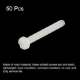 thumbnail image 3 of Unique Bargains Nylon Machine Screws, M3x25mm Slotted Pan Head Fasteners Bolts, White 50Pack, 3 of 4