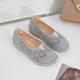 thumbnail image 2 of XZNGL Chaussures Plates pour Femmes à Talon Compensé Ajouré Décontractées Grande Pointure Chaussures Simples, 2 of 9