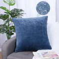 thumbnail image 1 of PiccoCasa Soft Water Repellent Throw Pillow Covers Navy Blue 16x16 Inch, 1 of 7
