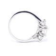 thumbnail image 3 of 1ct Three Stone Princess Cut Diamond Engagement Ring 14K White Gold, 3 of 4