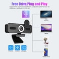 thumbnail image 3 of Yeacher 1080P HD Webcam Computer Webcam with Microphone USB PC Web Camera 120-degree Wide Angle, 3 of 8