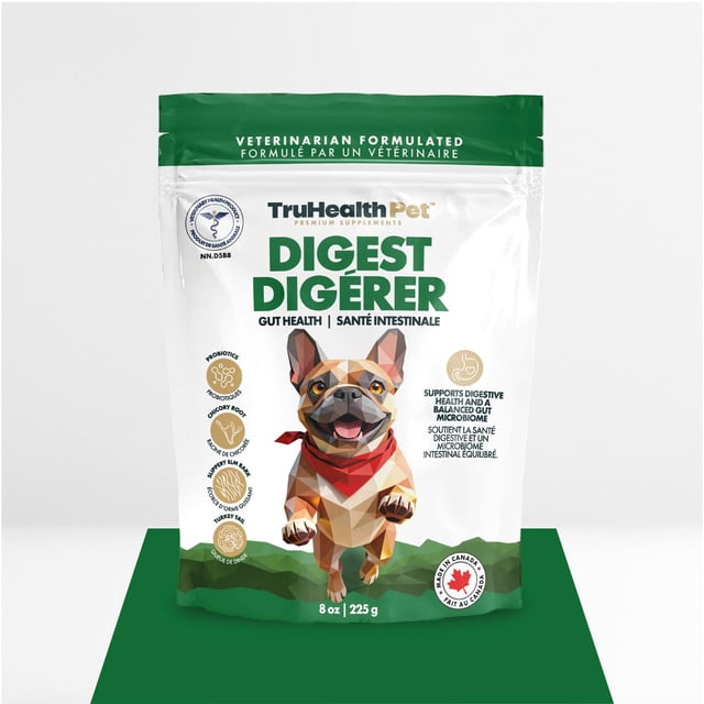 TruHealthPet Digest Supplement Soft-Chews for Dogs, 90 Count Bag, 225 grams