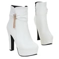 thumbnail image 2 of LSLJS Chaussures Rétro pour Femmes à Semelle Plate Décontractées Grande Taille à Enfiler à Double Fermeture Éclair, 2 of 9