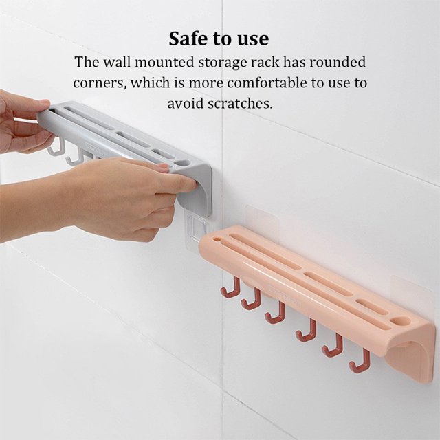 Becaristey Mur Monté Trancheuse Titulaire de Stockage Restaurant Multifonctionnel Étagère Punch Libre Cuisine Organisation Rack Gris 1Set