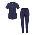 thumbnail image 1 of Adar Pro Modern Athletic Scrub Set For Women - Modern V-Neck Scrub Top & Yoga Jogger Scrub Pants, 1 of 7