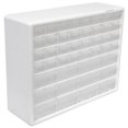 thumbnail image 1 of Akro-Mils 10144 44-Drawer Plastic Drawer Storage Cabinet for Garage Organization, Bead Organizer, Lego Storage, Teacher Toolbox, Makeup Organizer, and More, 20-Inch W x 6-Inch D x 16-Inch H, White, 1 of 8
