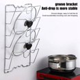 thumbnail image 4 of SLYNSHome Pot Lid Organizer Rack,5-Tier Pot Lids Holder Adhesive Wall Mount Pot and Pan Cover for Kitchen Storage, 4 of 6