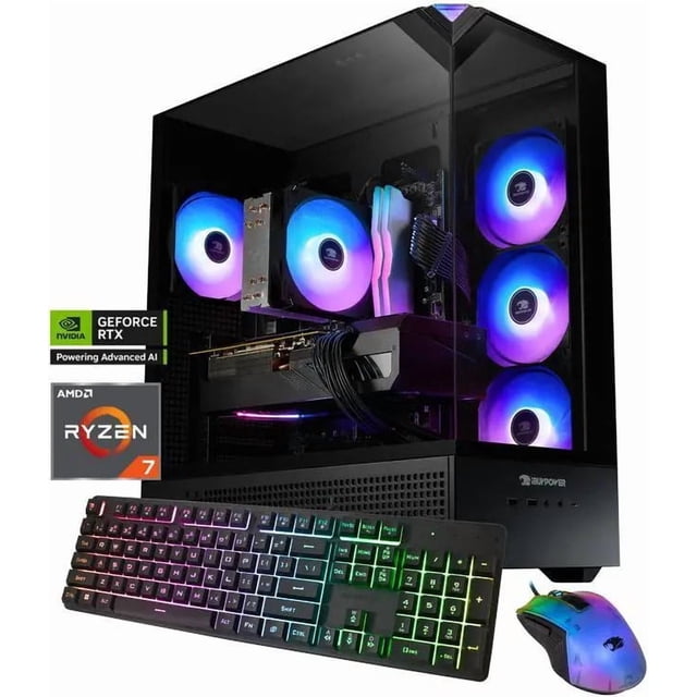 IBUYPOWER Element Jeu PC – Ryzen 7 8700F, RTX 5060, 32GB DDR5, 1TB NVMe SSD, Windows 11