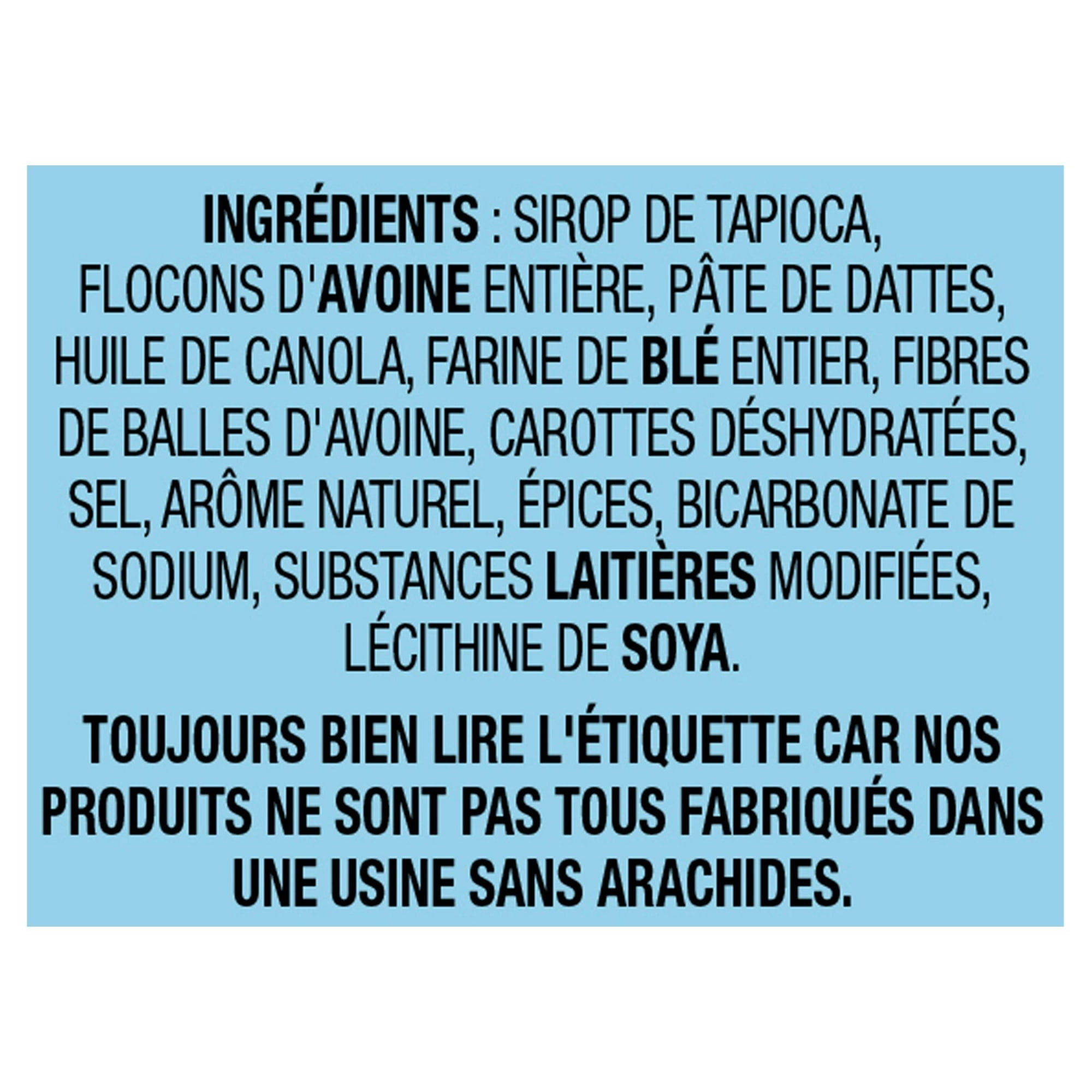 Barres Gruau Go Pure Gateau Aux Carottes