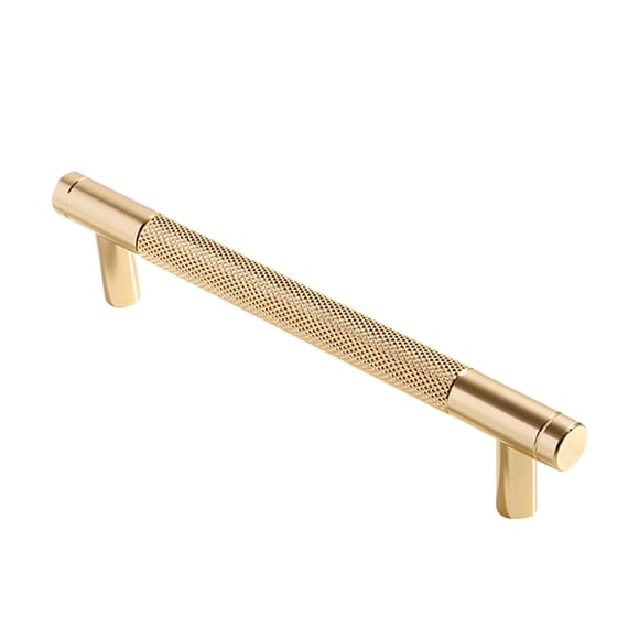 Black and Champagne Bronze Cabinet Pulls Knurled Kitchen Cabinet Handles Drawer Pulls Hardware, Aluminum