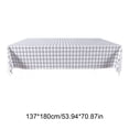 thumbnail image 3 of Plastic Tablecloth Waterproof Oil Resistant, ZZkhGO Wipeable Checkered Table Cover, Extra Large 54x71 Inch PVC Picnic Mat for Outdoor Camping Dining, White, 3 of 6
