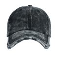 thumbnail image 2 of Casquette de Baseball Ajustable en Denim Décontracté Ajustable Lavé, 2 of 3