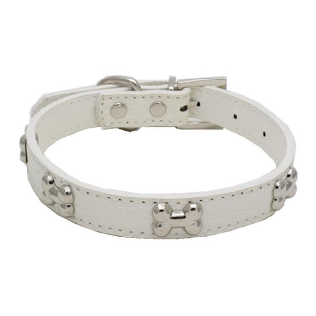 Collier pour Animal de Compagnie Mode Os en Métal Collier pour Chien Ajustable Collier pour Chat Collier pour Chiot