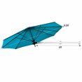 thumbnail image 3 of Costway Parasol Mural Télescopique Pliant Inclinable 8 Pieds Ombre Solaire Turquoise, 3 of 10