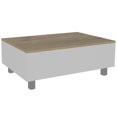 thumbnail image 1 of TUHOME Table Basse Relevable Gambia Tables Basses en Bois d'Ingénierie en Blanc, 1 of 9