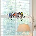 thumbnail image 2 of Suncatcher Window Hangings Multicolor Birds on a Wire Birds Stained Window Hangings Birds Pendant Ornaments for Windows Doors Garden Home Spring Decorations, 2 of 8