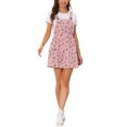 thumbnail image 1 of INSPIRE CHIC Robe Salopette Mini Mignonne pour Femmes Inspirée à Bretelles Réglables S Rose-Floral, 1 of 7