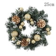 thumbnail image 1 of Christmas Wreath With Battery Powered LED Light String Front Door Hanging Garland Holiday Home Decorations, 1 of 3