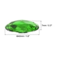 thumbnail image 2 of Unique Bargains 40mm Flat Back Round Acrylic Rhinestones, 50 Pack Plastic Circle Gems for Jewelry Making Costume, Green, 2 of 6