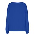 thumbnail image 3 of Women's Off Shoulder Sweatshirt Adjustable Drawstring Oversized Long Sleeve Shirt Pullover Basic Slouchy Clothes 2025, 3 of 5