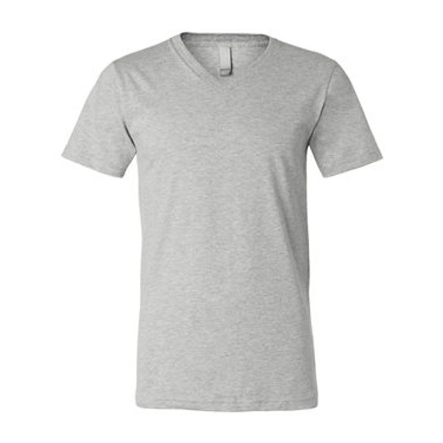 Bella Canvas Mens Jersey V-Neck Tee, 3XL, Athletic Heather