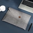thumbnail image 1 of Clearance! Leather File Bag A4 File Bag Briefcase Button Business Office Storage Portable Large Capacity Folder Calf Stretch Box Unclaimed Pallets #02, 1 of 7