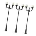 thumbnail image 1 of jiaping 3 Pieces Model Railway Lamps Miniature Pole Street Lamp Scene Lighting Decor for white, 1 of 8