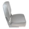 thumbnail image 4 of Blue Dog Marine Low Back Premium Folding Seat, Fishing Boat Seat with Stainless Steel Screws,  Fold Down Boat Chair, Captain Chairs for Fishing Boat - Gray, 4 of 5