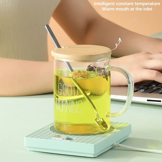 Meitianfacai Constant Temperature Cup Pad Heating Automatic Heat Preservation Cup, Green
