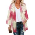 thumbnail image 1 of Nouveaux Hauts pour Femmes 2023 Mode Femme Col Rond Grande Taille T-Shirt à Manches Longues Blouse d'Automne Imprimée Hauts Chandail Chemise à Manches Longues pour Femmes, 1 of 5