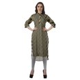 thumbnail image 2 of Moomaya Kurta d'Été en Coton Longueur Genou Imprimé Manches Retroussables Kurtis pour Femmes, 2 of 6