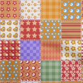 thumbnail image 1 of oneOone Polyester Spandex Orange Fabric Florals Craft Projects Decor Fabric Printed By The Yard 56 Inch Wide, 1 of 4