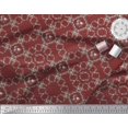 thumbnail image 3 of Soimoi Red Rayon Fabric Floral Wreath Geometric Printed Fabric 1 Yard 58 Inch Wide, 3 of 5