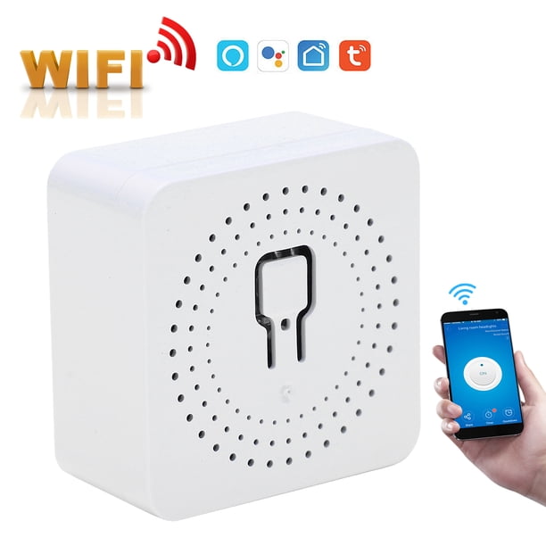 Mini Relais WiFi Intelligent 2 Contacts - Contrôle Vocal Amazon Alexa, 230V, Montage Mural