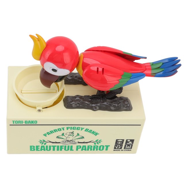 Electric Bank Money Box, Novelty Cute Animal Shape Money Saving Box Vivid Convenient For Over 6 Years Old For Office Red