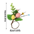 thumbnail image 2 of Spring Decorations for Home, Colored Berries Easter Eggs Napkin Ring Set of 10, 5.5x1.5In Foam with Eucalyptus, Easter Decorations for Home and Holiday Table, 2 of 6