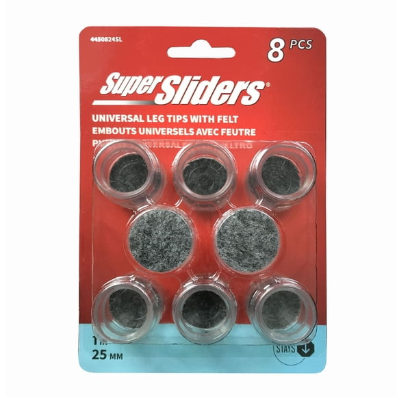 Super Sliders avec gorilla glue bouts de pattes en feutre transparent 8pc