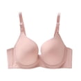 thumbnail image 3 of Sentmoon Womens Bras Plus Size Seamless Lift Adjustable Strap Push up Bra Thin Style Anti-Sagging Breathable Solid Color Sleep Sports Bra Active for Home Leisure Khaki 80C, 3 of 9