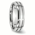 thumbnail image 4 of Cobalt Polished and Satin Grooved 6mm Band Ring 12.5 Size, 4 of 6