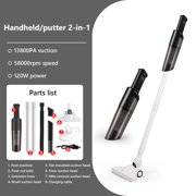 Dvkptbk Vacuum Cleaner Car Mounted Vacuum Cleaner Wireless and Convenient Handheld Vacuum Cleaner-Purpose for Home and Car High Suction Power Vacuum Cleaner Car Accessories