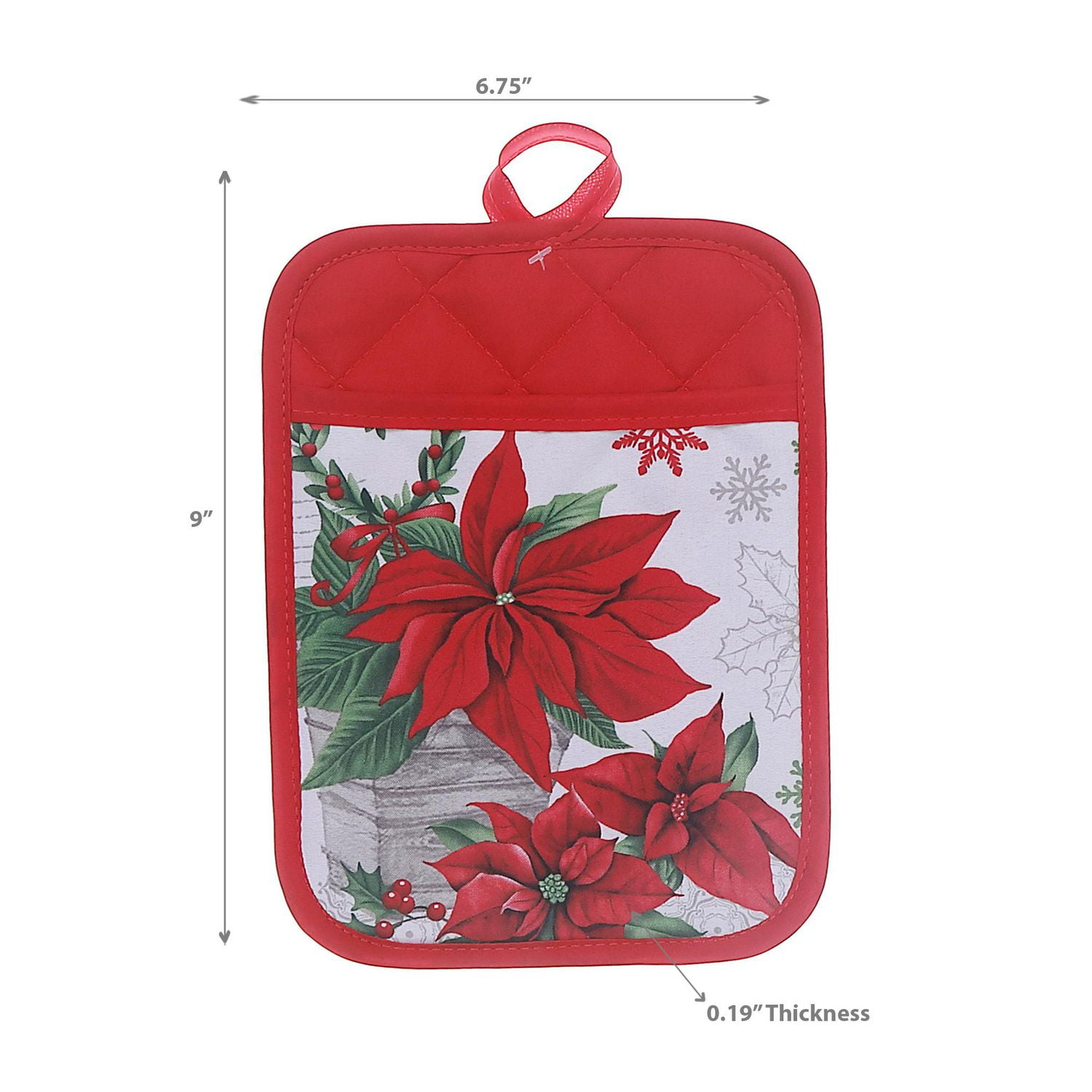 Manique Avec Poinsettia De Poche - Lot De 6