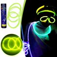 thumbnail image 3 of Premium Glow Sticks 100pc With Unique Connectors，Party Supplies Glow 12Hours 1ml, 3 of 5