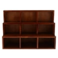 thumbnail image 2 of 3 Tier Wood Bookcase Shelf Display 9- Shelf Storage Unit Organizer Brown, 2 of 8