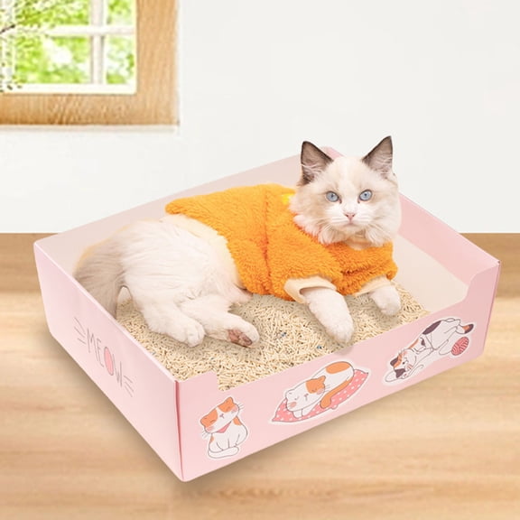 Moins de 10, Litière pour Chat Portable, Pliable Grande Capacité, Matériau Épaissi Imperméable, Design Compact, pour Voyage/petits Maisons, Fonction d'Auto-nettoyage, Fournitures d'Hygiène pour Animaux Hzhnb Moins de 10