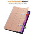 thumbnail image 2 of DWaybox Étui pour Lenovo Idea Tab Plus 12,1 Pouces Modèle 2025, Étui de Protection Antichoc avec Béquille, Fente pour Stylet Intégrée et Réveil/sommeil Automatique, Étui Folio Mat en TPU Intelligent - Or Rose, 2 of 4