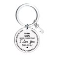 thumbnail image 2 of Creative DIY To My Son Stainless Steel Last Name 26 Letter Keychain 2.5x2.5cm, 2 of 8